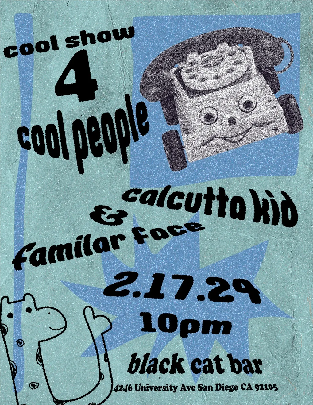 Flyer made for a local band, Familar Face. 2024